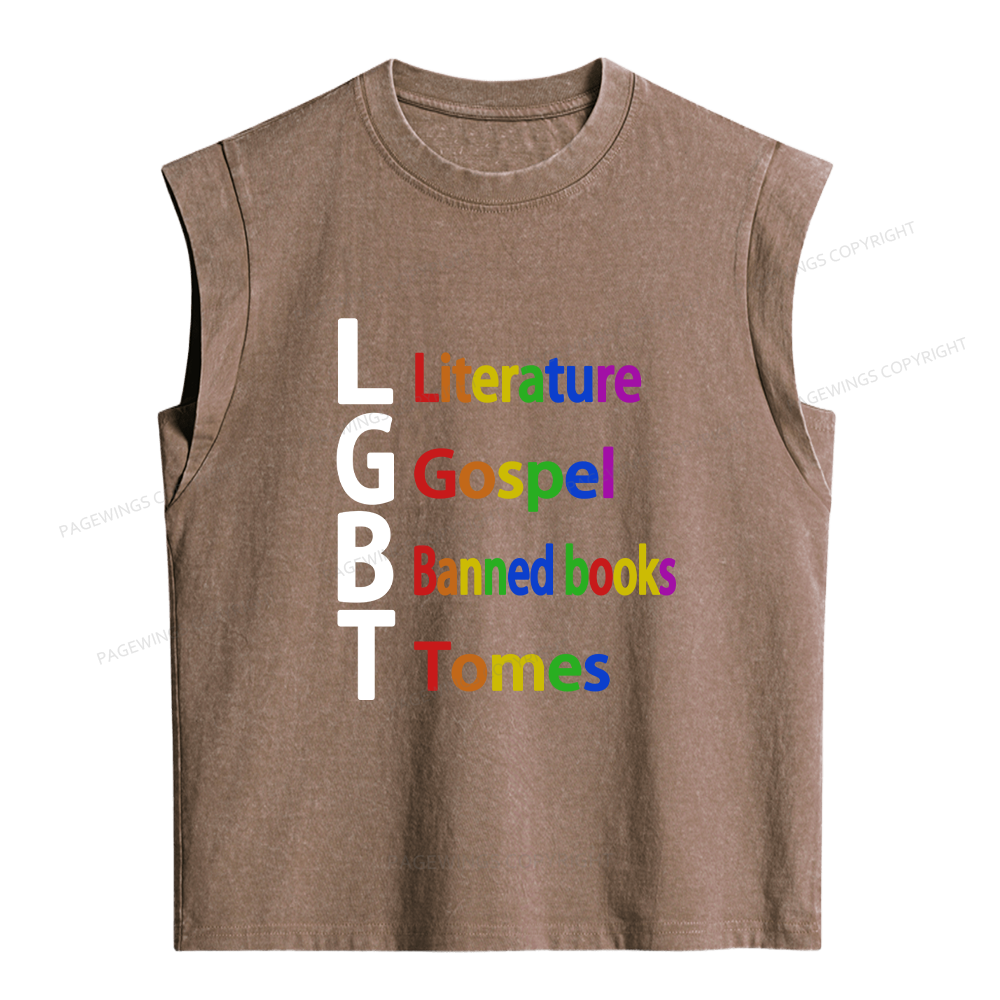 Pagewings Literature Women's Washed Tank Top