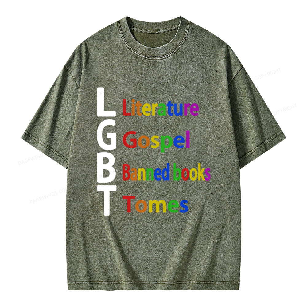 Pagewings Literature Unisex Washed T-shirt