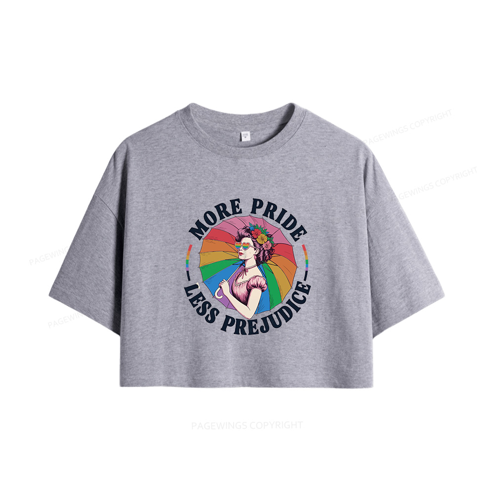 Pagewings More Pride Less Prejudice Women Crop Tops