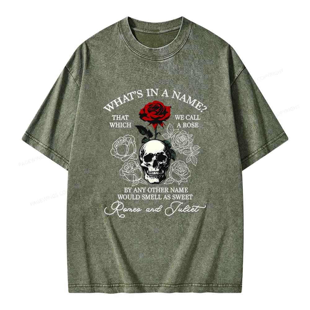 Pagewings Romance Book Unisex Washed T-shirt
