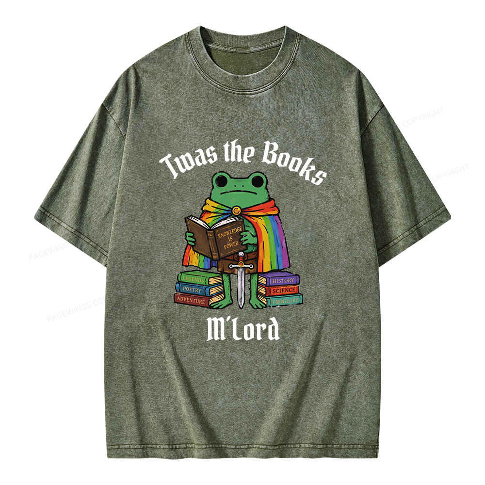 Pagewings Twas the Books Unisex Washed T-shirt
