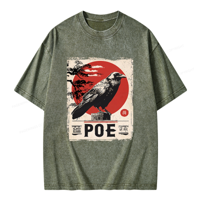 Pagewings Raven Poster Unisex Washed T-shirt