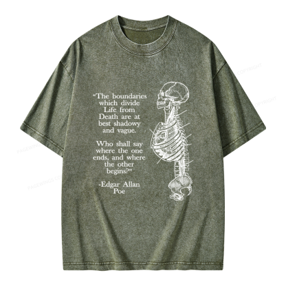 Pagewings Poe Quote Unisex Washed T-shirt