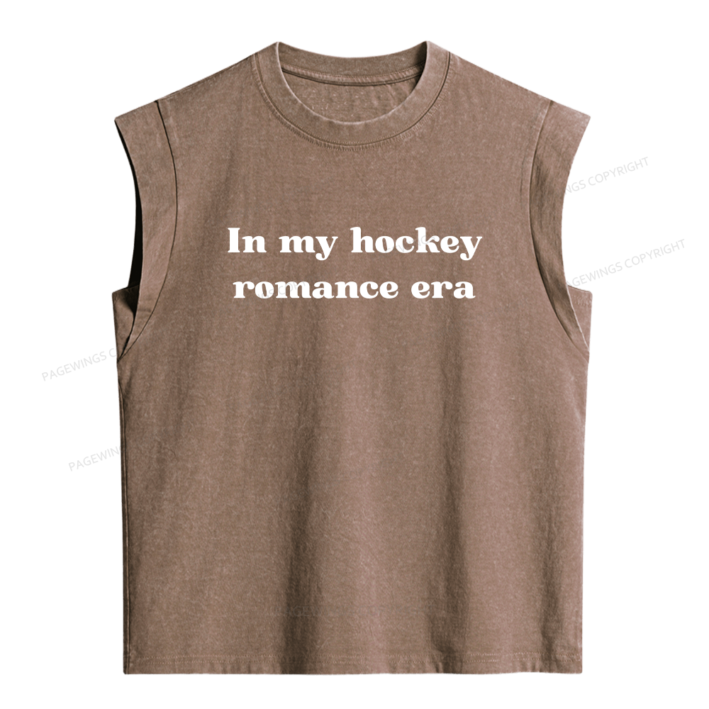 Pagewings In My Era of Hockey Romance Women's Washed Tank Top