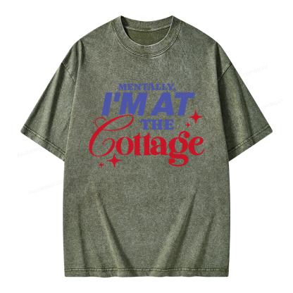 Pagewings I'm at the Cottage Unisex Washed T-shirt