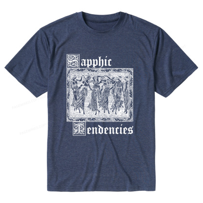 Pagewings Soft Sapphic Tendencies Unisex Heather T-Shirt