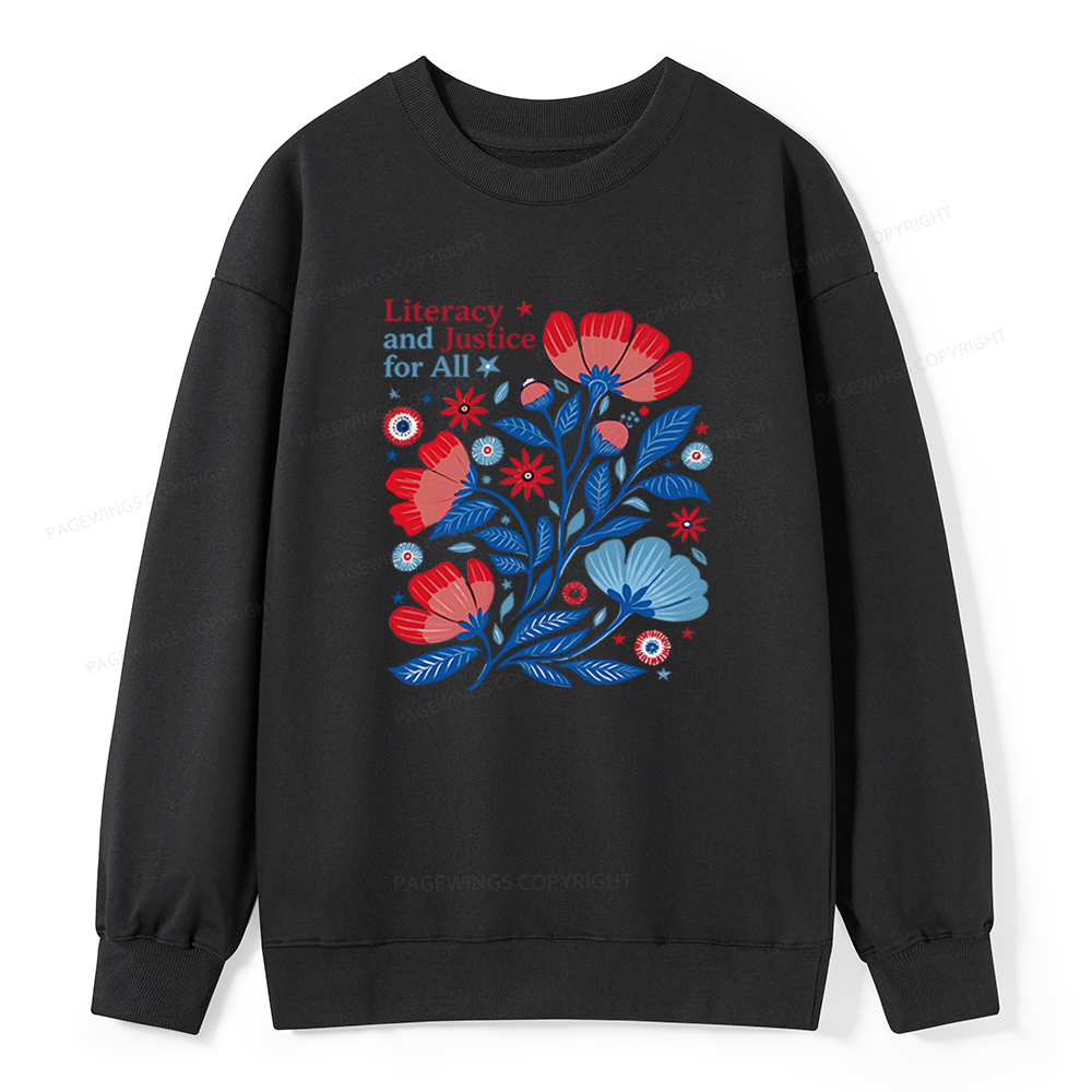 Pagewings Literacy and Justice for All Unisex Classic Sweatshirt