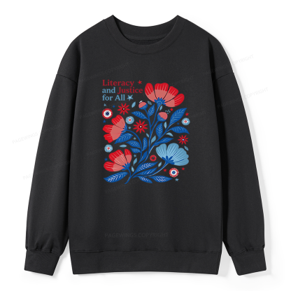 Pagewings Literacy and Justice for All Unisex Classic Sweatshirt