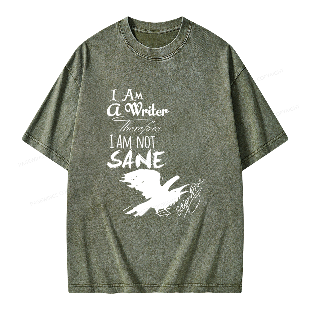 Pagewings Macabre Literary Unisex Washed T-shirt