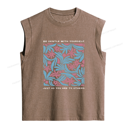 Pagewings Be Gentle With Yourself Women's Washed Tank Top