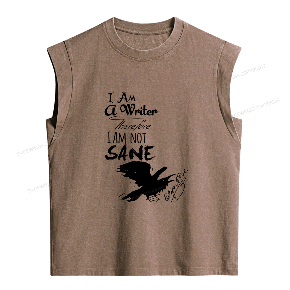Pagewings Horror Macabre Literary Women's Washed Tank Top