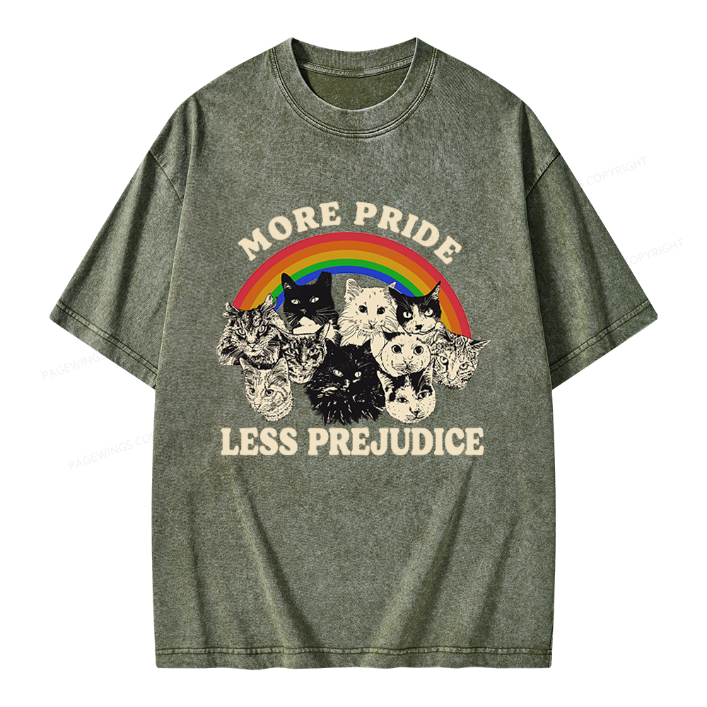 Pagewings More Pride Less Prejudice Unisex Washed T-shirt