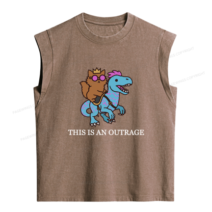 Pagewings This Is An Outrage Women's Washed Tank Top