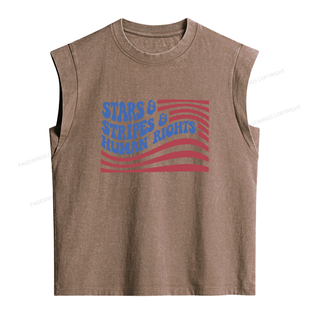 Pagewings Human Rights Women's Washed Tank Top