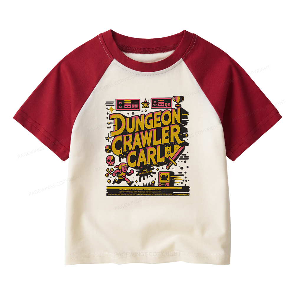 Pagewings Book New Achievement Kids Raglan T-shirt 