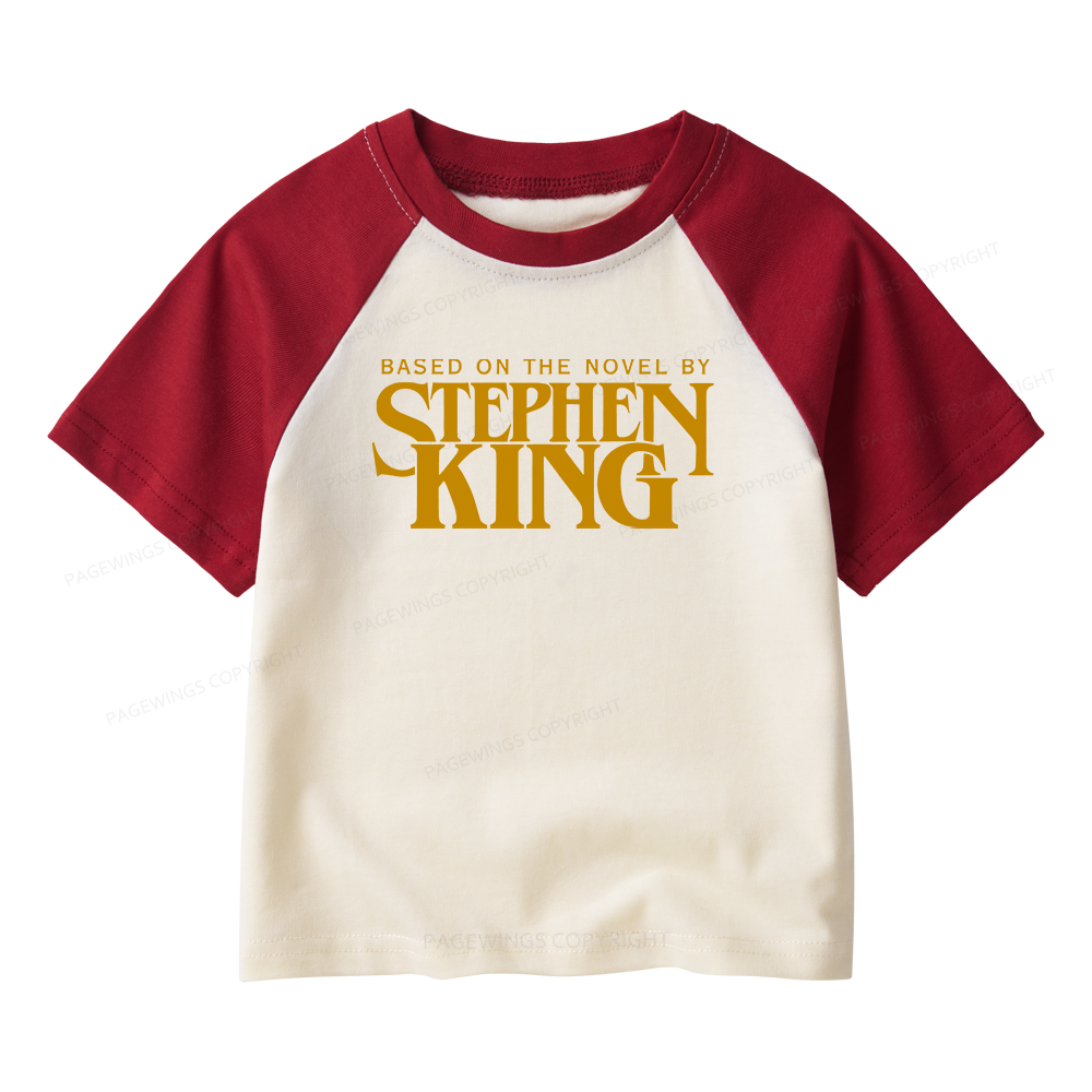 Pagewings Based On A Novel By Horror Writer Kids Raglan T-shirt 