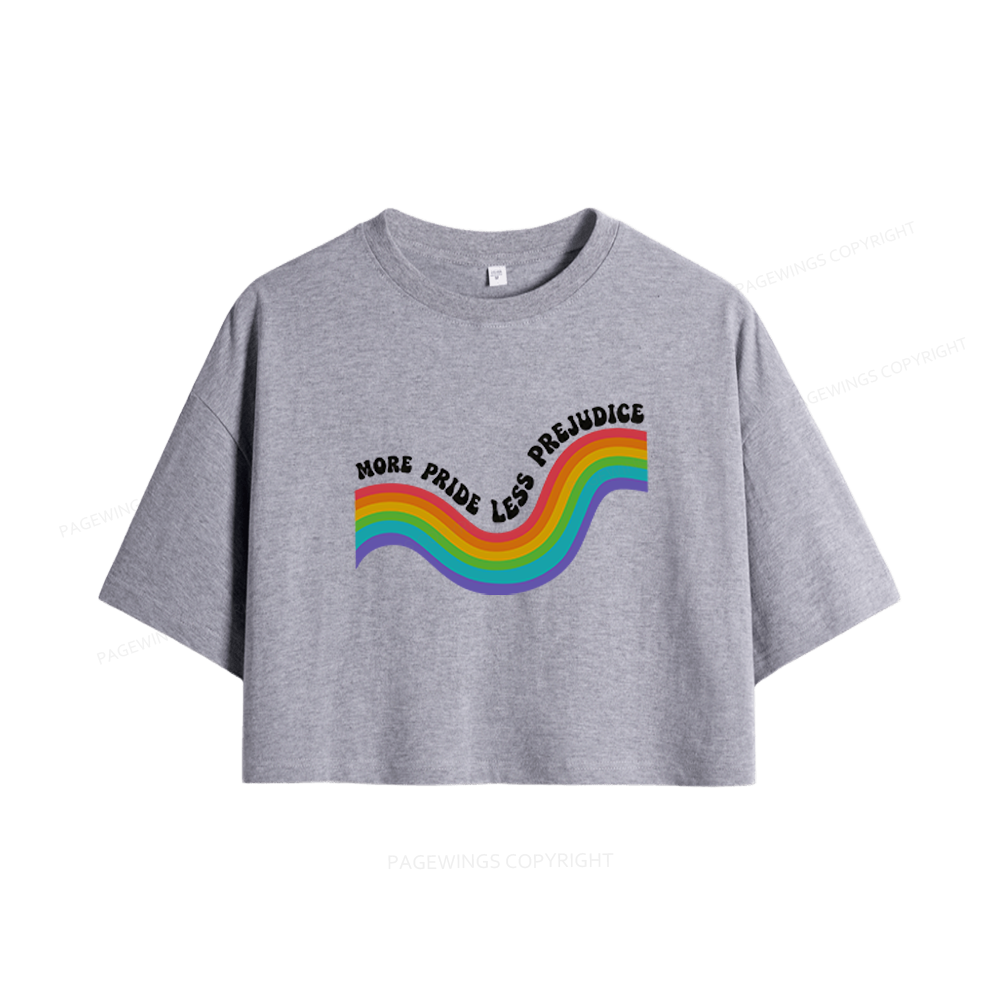 Pagewings More Pride Less Prejudice Women Crop Tops