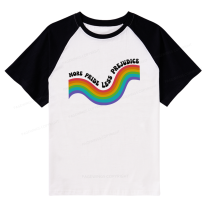 Pagewings More Pride Less Prejudice Raglan T-shirt