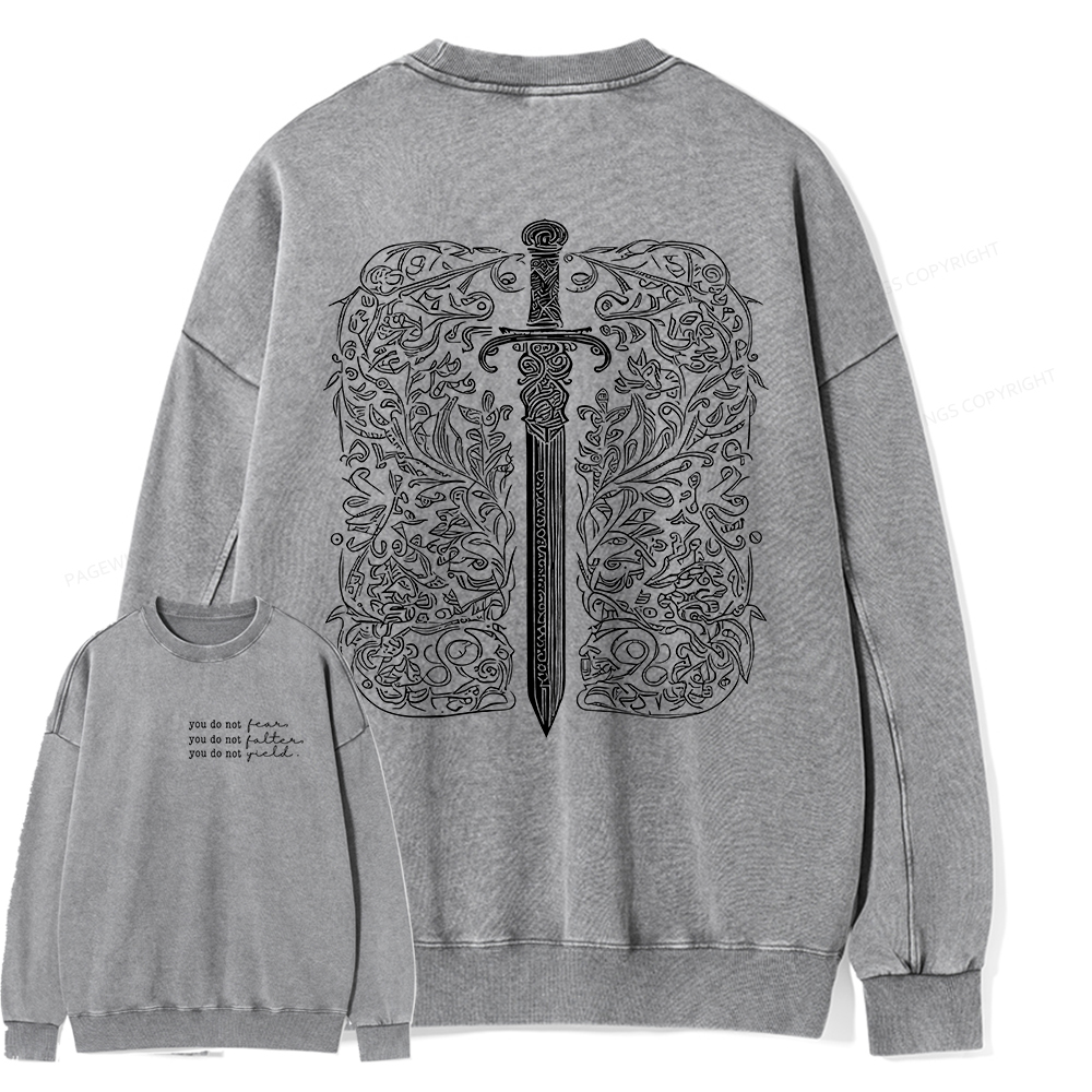 Pagewings You Do Not Yield Unisex Washed Sweatshirt