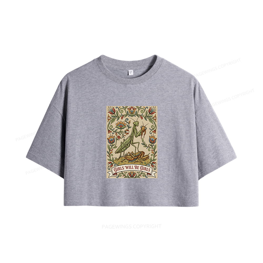 Pagewings Girls Will Be Girls Women Crop Tops