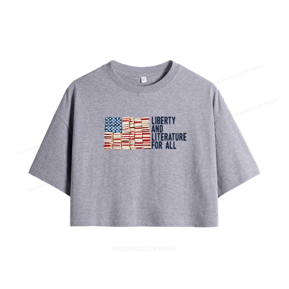 Pagewings Liberty and Literature For All Women Crop Tops