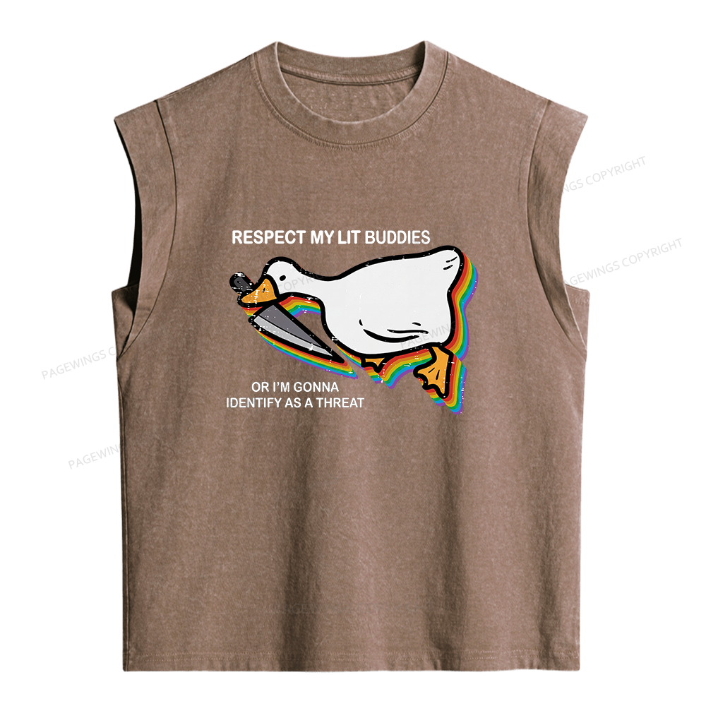 Pagewings Silly Goose Ally Pride Women's Washed Tank Top