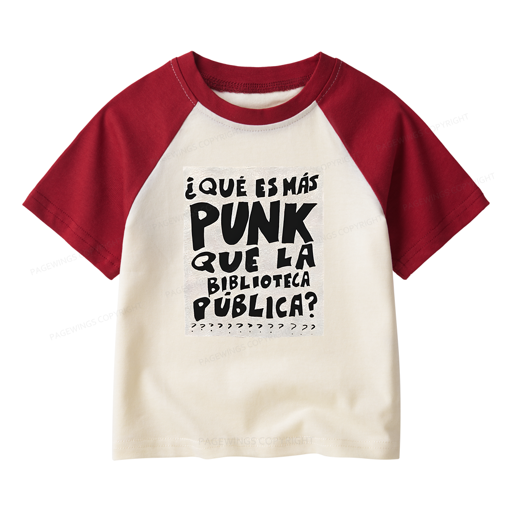 Pagewings What's More Punk Than The Public Library Kids Raglan T-shirt 