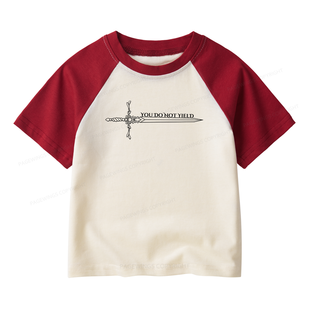 Pagewings You Do Not Yield Kids Raglan T-shirt 