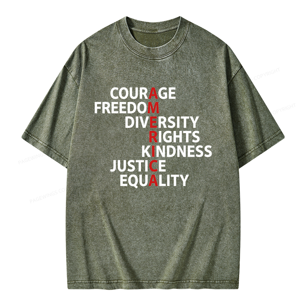 Pagewings Human Rights Unisex Washed T-shirt