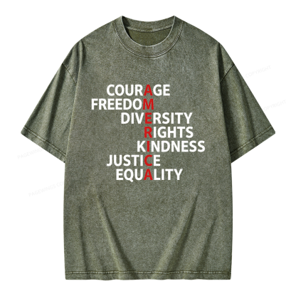 Pagewings Human Rights Unisex Washed T-shirt