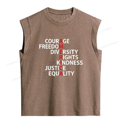 Pagewings Freedom Women's Washed Tank Top