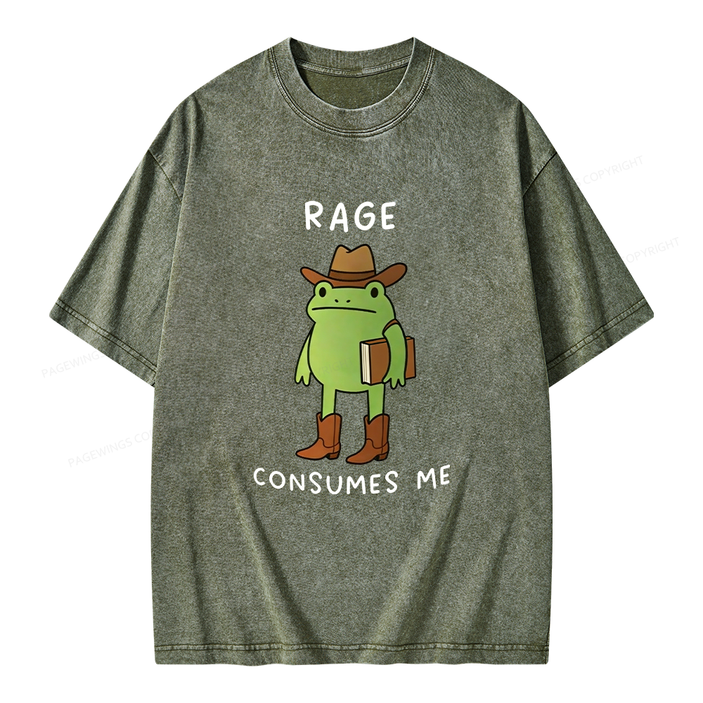 Pagewings Rage Consumes Me Unisex Washed T-shirt