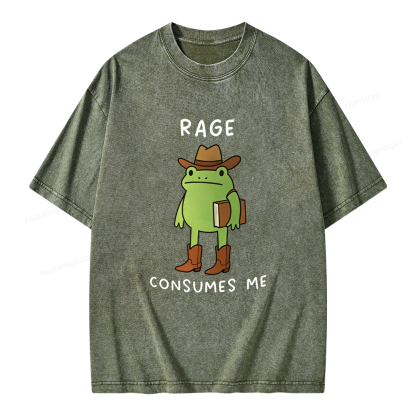 Pagewings Rage Consumes Me Unisex Washed T-shirt