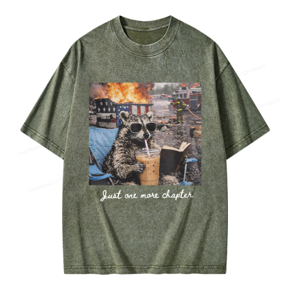 Pagewings Just One More Chapter Unisex Washed T-shirt