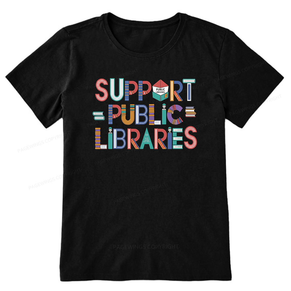 Pagewings Support Public Libraries Unisex Classic T-shirt