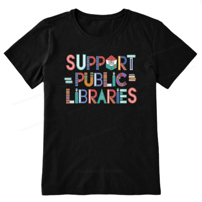 Pagewings Support Public Libraries Unisex Classic T-shirt