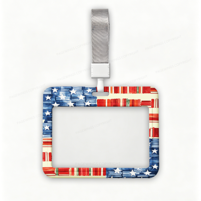 Pagewings Patriotic Nerd ABS Badge Holder