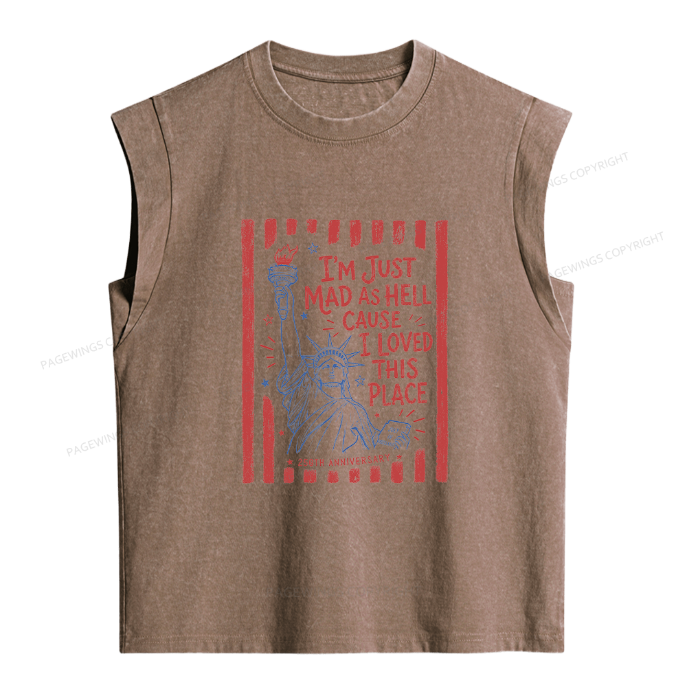 Pagewings I’m Just Mad As Hell 250th Women's Washed Tank Top