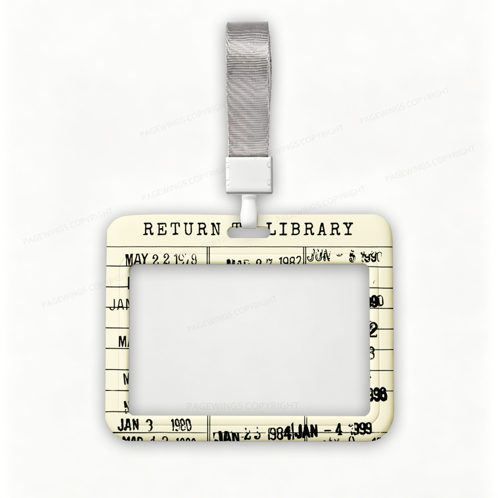 Pagewings The Library Is Open ABS Badge Holder