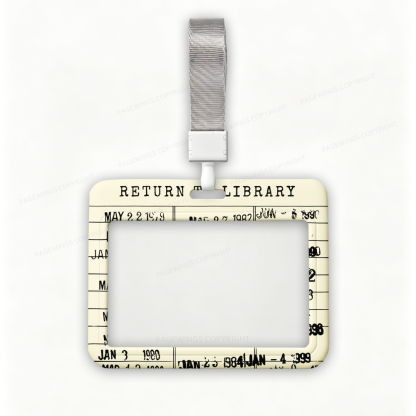 Pagewings The Library Is Open ABS Badge Holder