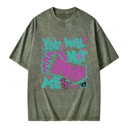 Pagewings You Will Not Break Me Unisex Washed T-shirt