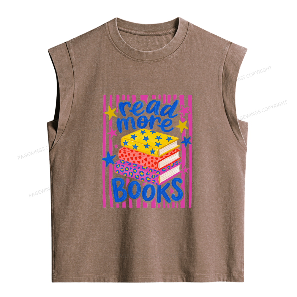 Pagewings Read More Books Women's Washed Tank Top