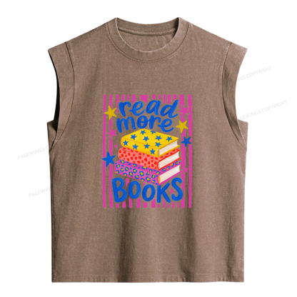 Pagewings Read More Books Women's Washed Tank Top
