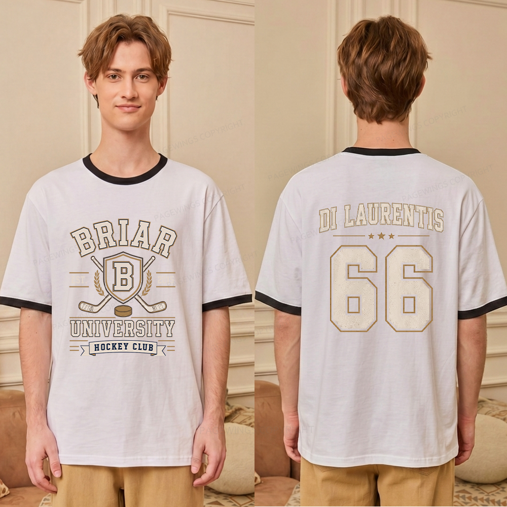 Pagewings Hockey Romance Unisex Ringer T-Shirt 