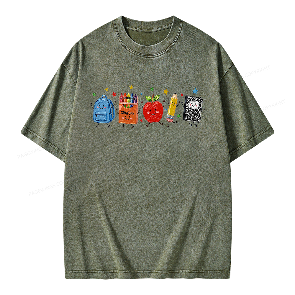 Pagewings It's a Good Day for Learning Unisex Washed T-shirt