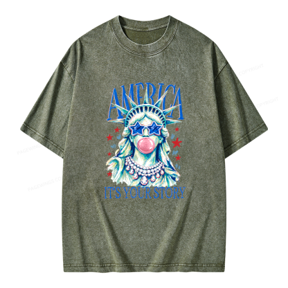 Pagewings It’s Your Story Unisex Washed T-shirt