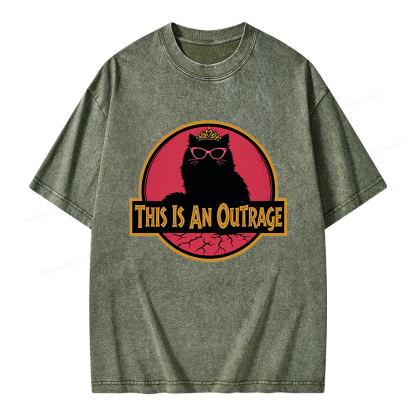 Pagewings This Is An Outrage Unisex Washed T-shirt