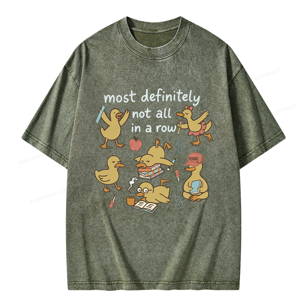 Pagewings Ducks In A Row Unisex Washed T-shirt