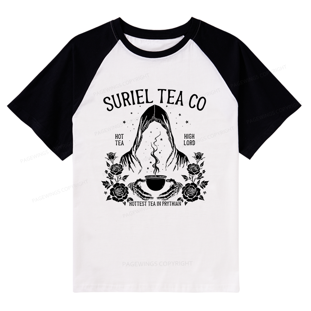 Pagewings Suriel Tea Co Raglan T-shirt