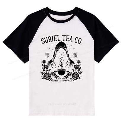 Pagewings Suriel Tea Co Raglan T-shirt